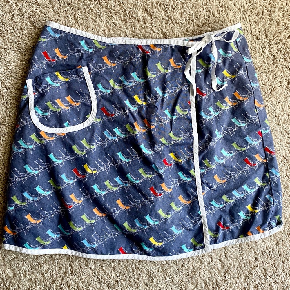 Liz Claiborne Beach Chair Print Skort